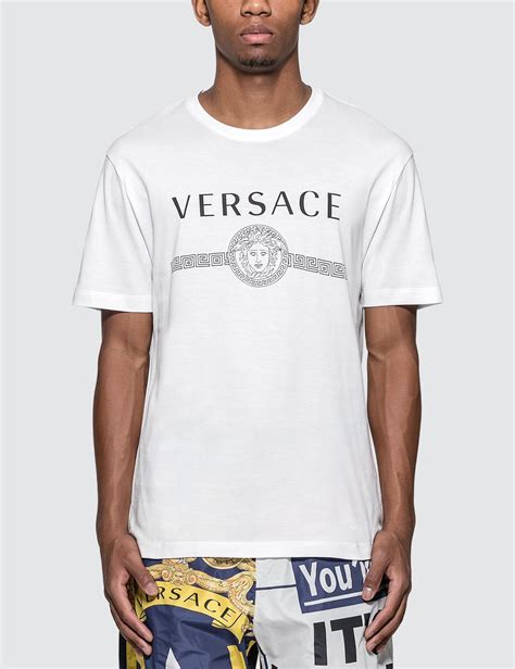 white tshirts versace|Versace men t shirt white.